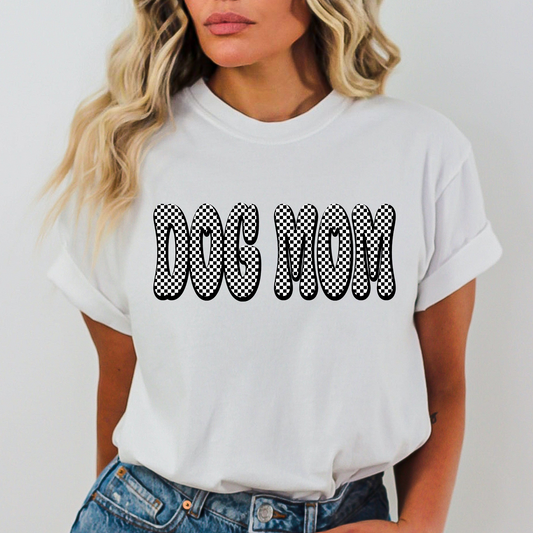 Dog Mom (Bubble Checkered) Full Color DTF Transfer