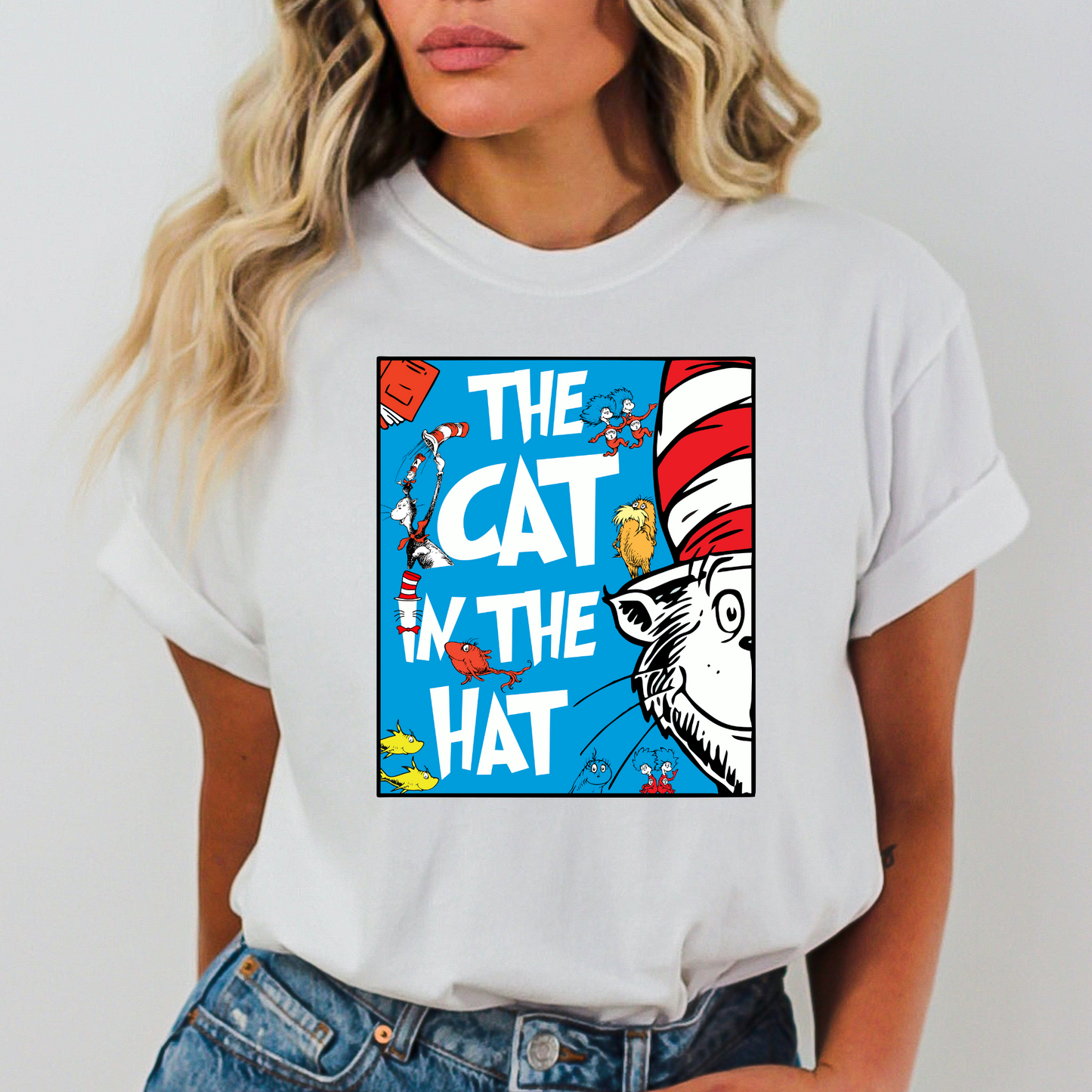 The Cat In The Hat Dr Seuss Full Color DTF Transfer