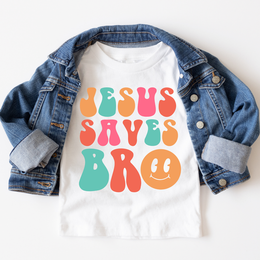 Jesus Saves Bro Full Color DTF Transfer