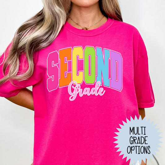 Varsity Rainbow Grade (MULTI GRADE OPTIONS) Full Color DTF Transfer