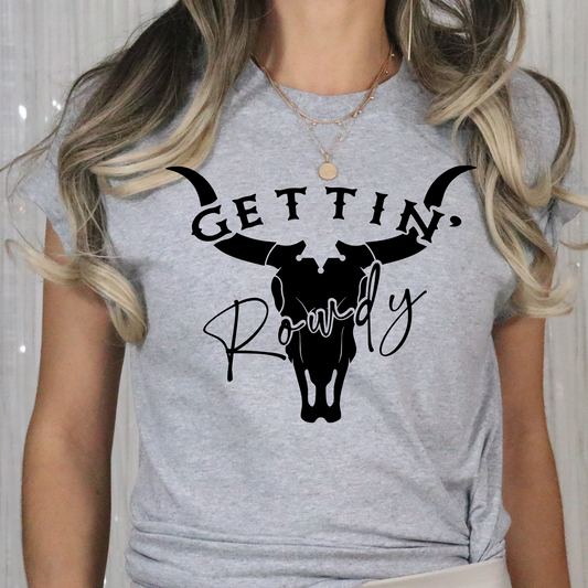 Gettin' Rowdy (Bull Skull - Bridesmaid) Full Color DTF Transfer