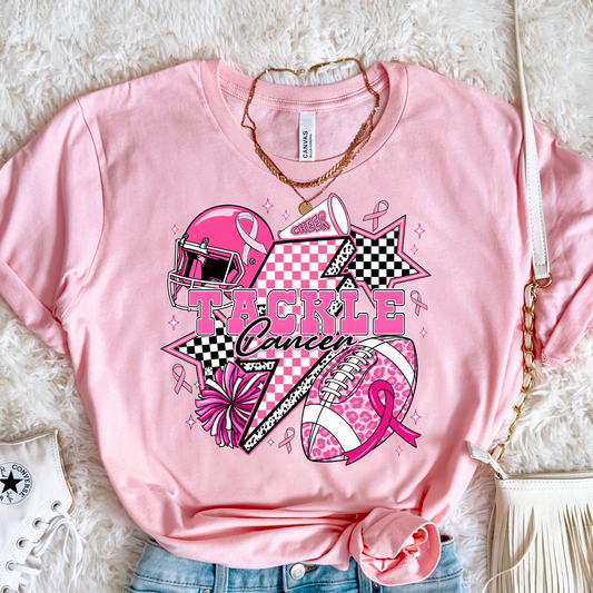 Tackle Cancer (Breast Cancer Awareness) Full Color DTF Transfer