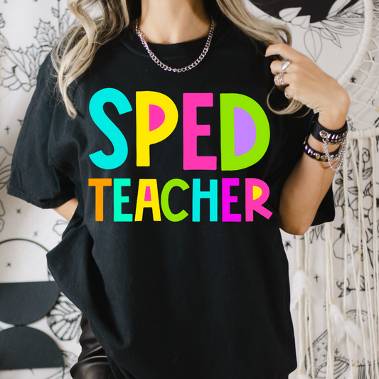 SPED Teacher Alpha Full Color DTF Transfer