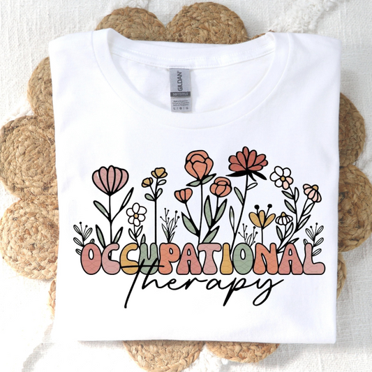 Occupational Therapy Floral Full Color DTF Transfer