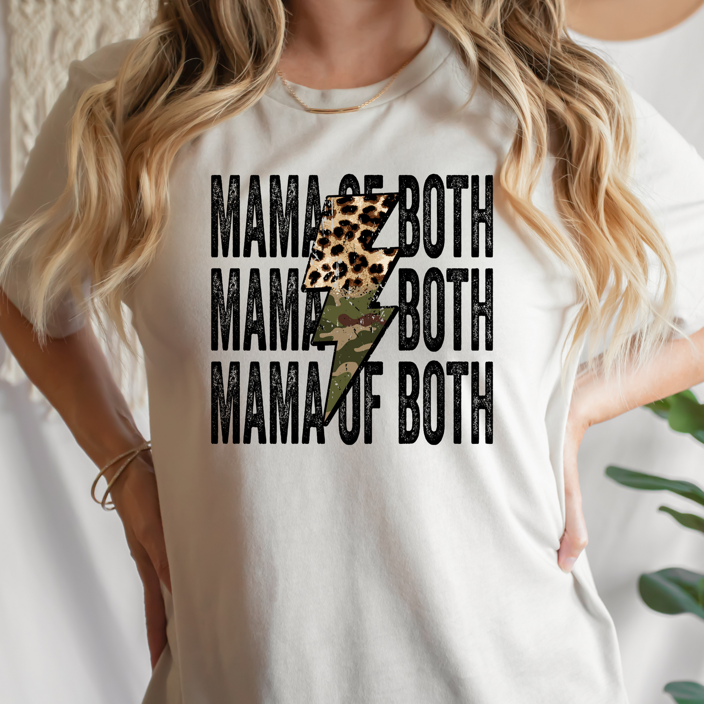 Mama of Both (Camo/Leopard Lightening) Full Color DTF Transfer