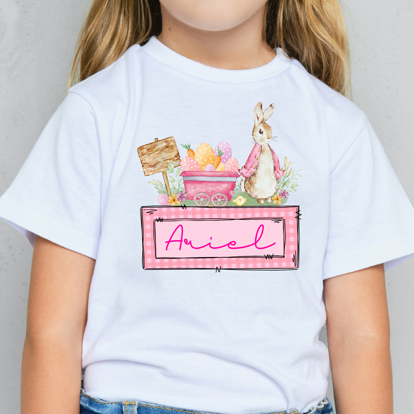Personalized Bunny Plaque Full Color DTF Transfer