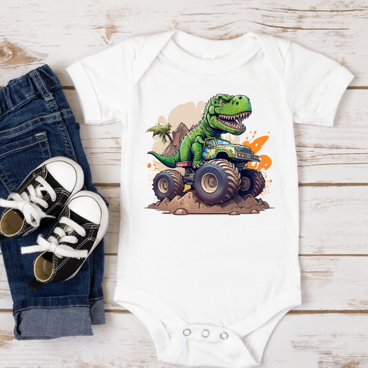 Monster Truck Dinosaur (Volcano) Full Color DTF Transfer