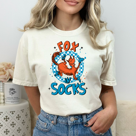 Fox In Socks Dr Seuss Full Color DTF Transfer