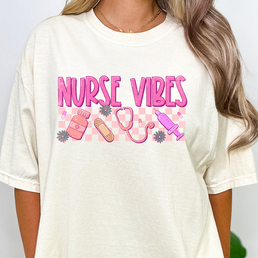 Nurse Vibes Full Color DTF Transfer