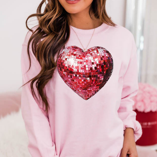 Disco Heart Full Color DTF Transfer