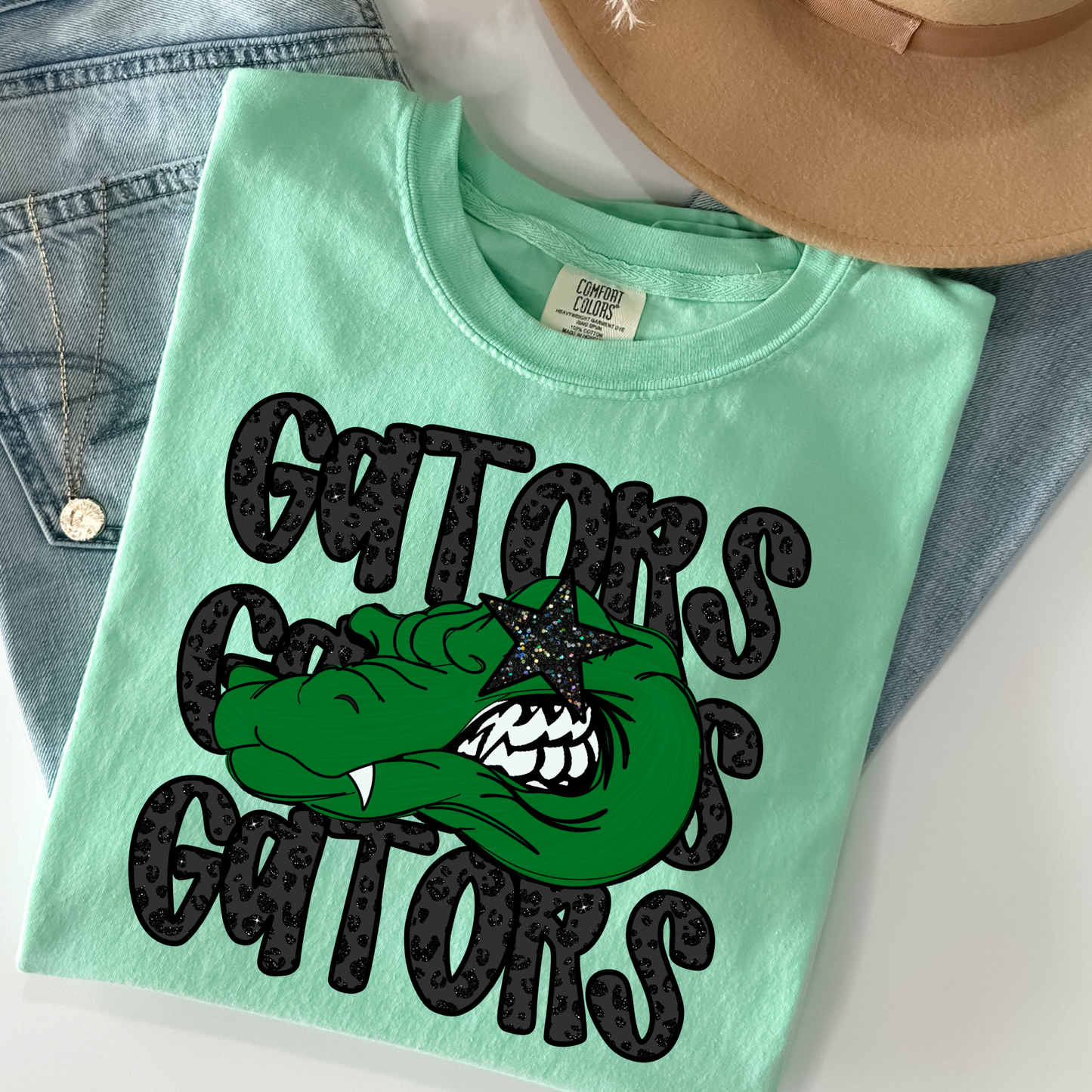 Gators (Repeat) Black Leopard Full Color DTF Transfer