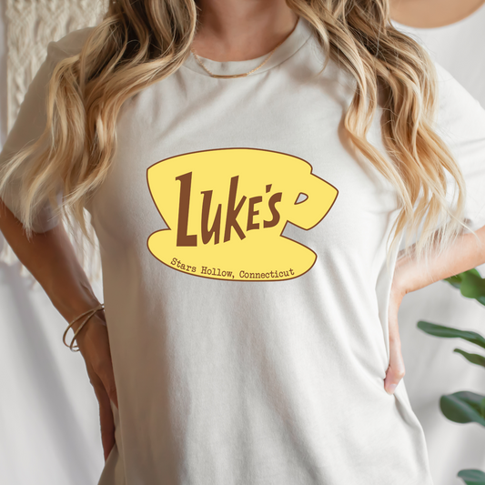 Lukes (Coffee Cup) Stars Hallow Connecticut Gilmore Girls Full Color DTF Transfer
