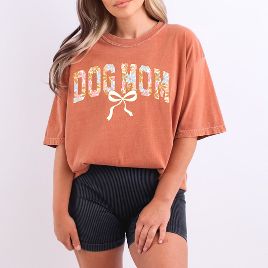 Dog Mom w/ Bow Full Color DTF Transfer