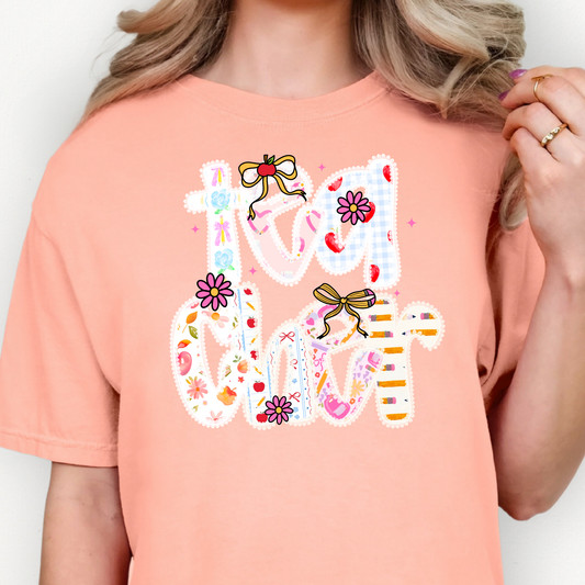 Stacked Lace Teacher Full Color DTF Transfer
