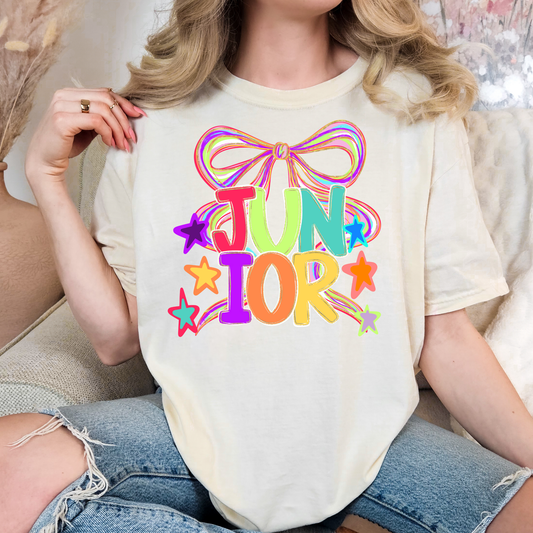 Junior w/Bow (Colorful) Full Color DTF Transfer
