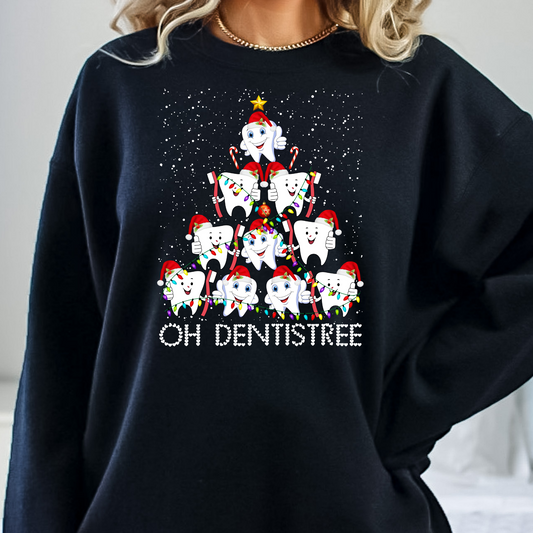 Oh Dentistree (Teeth Christmas Tree) Dentist Full Color DTF Transfer