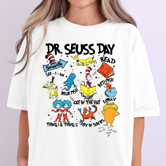 Dr. Seuss Day Collage (Read Across America Day) Full Color DTF Transfer