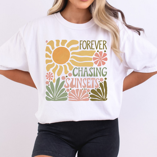 Forever Chasing Sunsets Full Color DTF Transfer