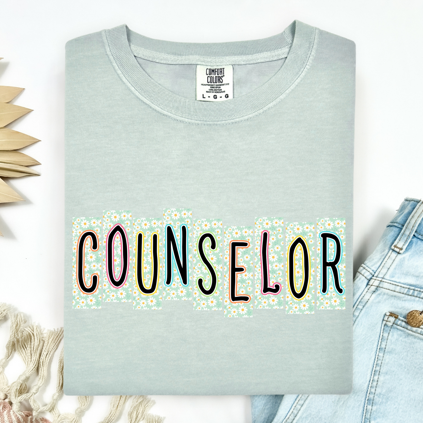 Counselor (Flower Background) Full Color DTF Transfer