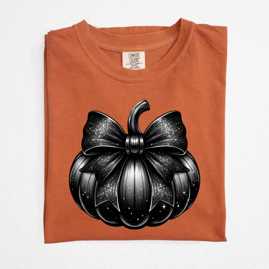 Black Pumpkin Full Color DTF Transfer