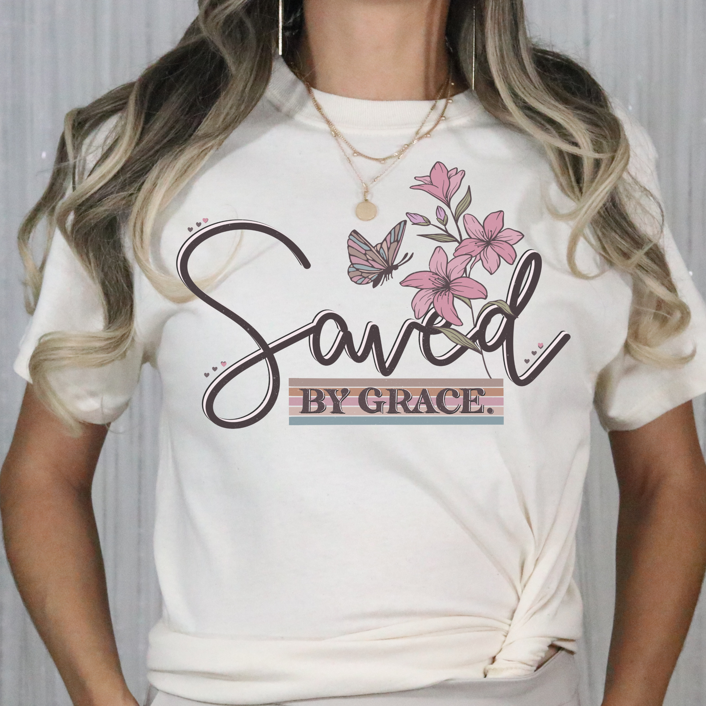 Saved By Grace Full Color DTF Transfer