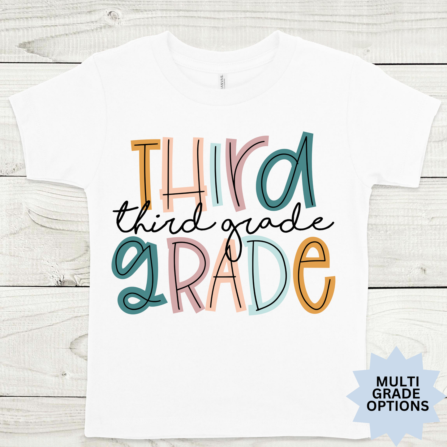 Stacked Grade w/Strike Through Cursive (MULTI GRADE OPTIONS) Full Color DTF Transfer