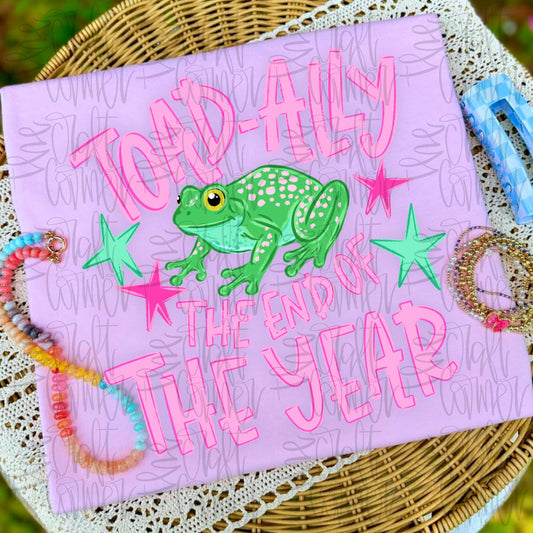 Toad-ally The End Of The Year Full Color DTF Transfer