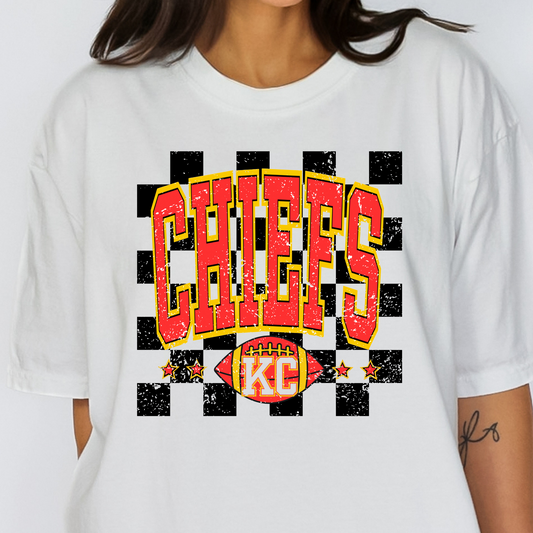 Chiefs (Checkered Background) Full Color DTF Transfer