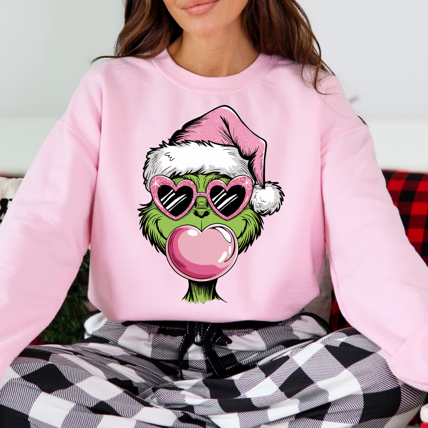 Grinch Bubblegum Full Color DTF Transfer