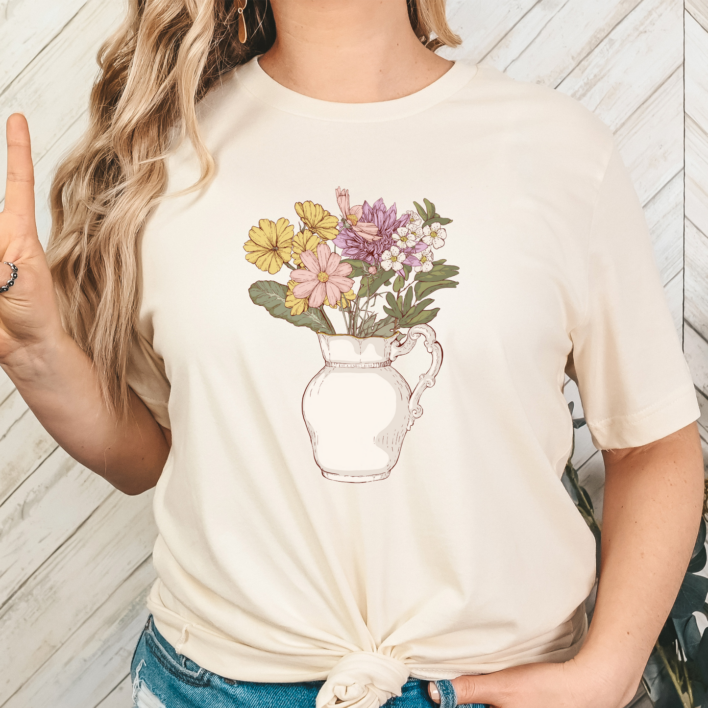 Flowers in Vase Full Color DTF Transfer