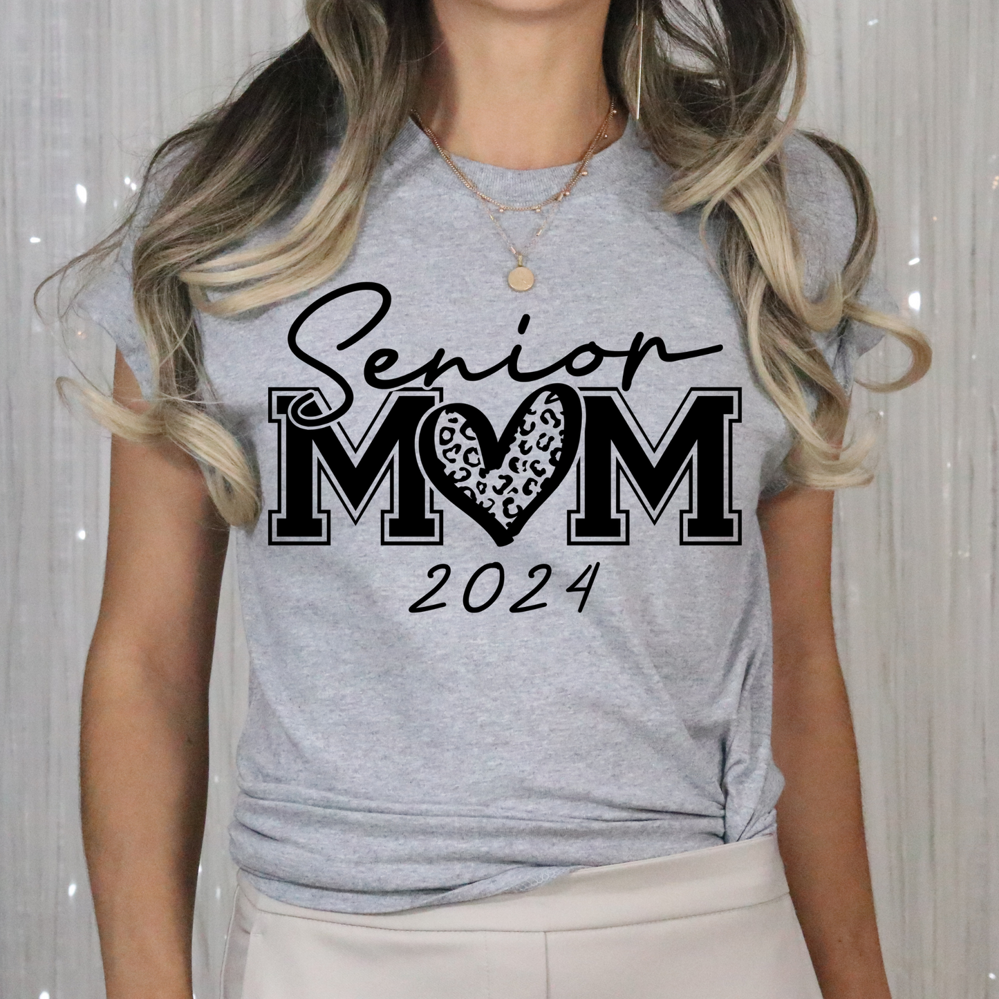 Senior Mom 2024 (Leopard Heart) Full Color DTF Transfer