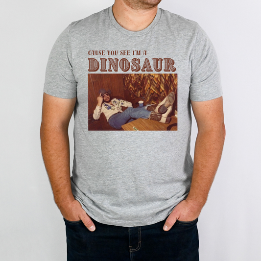 Cause You See I'm A Dinosaur Hank Williams Jr. Full Color DTF Transfer