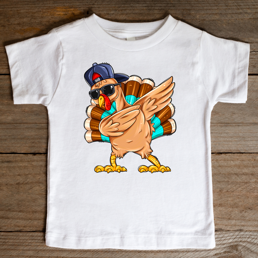 Dabbing Turkey Full Color DTF Transfer