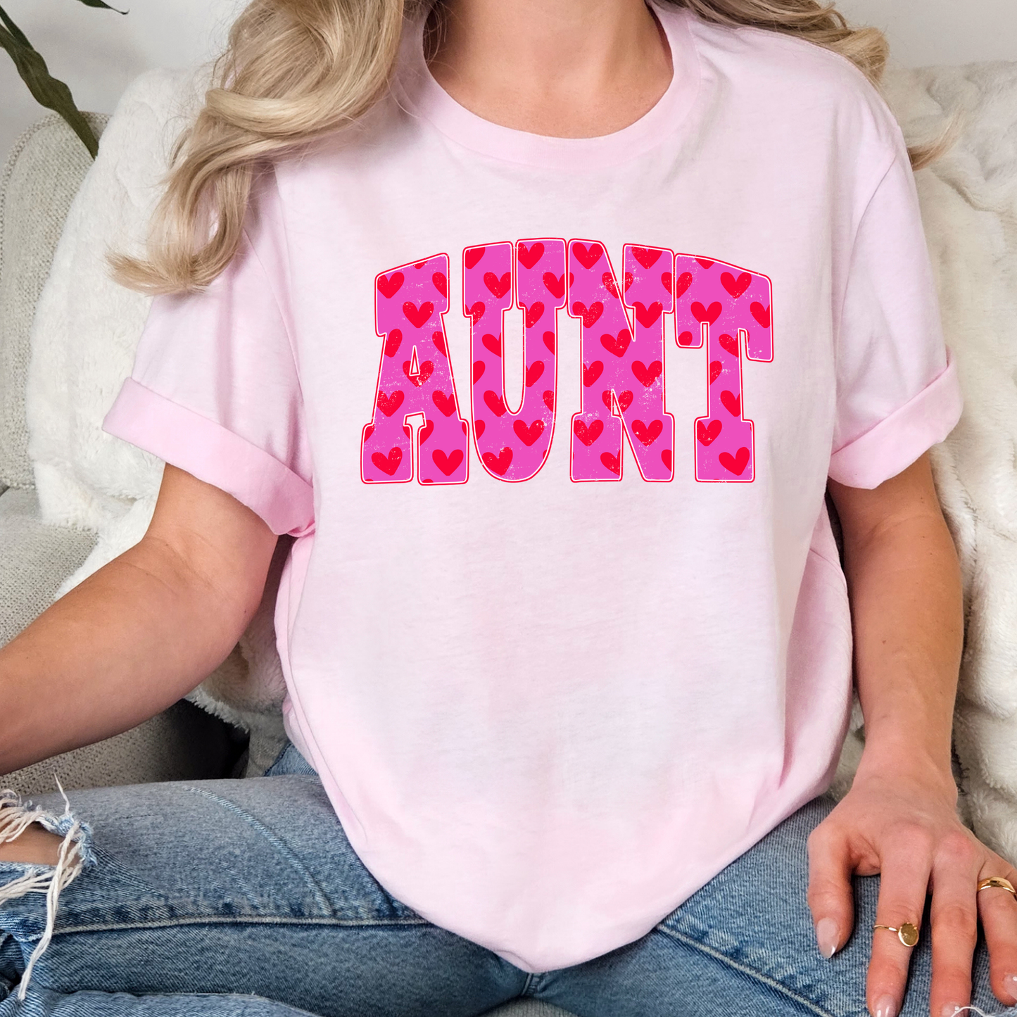Aunt fulled with hearts Full Color DTF Transfer