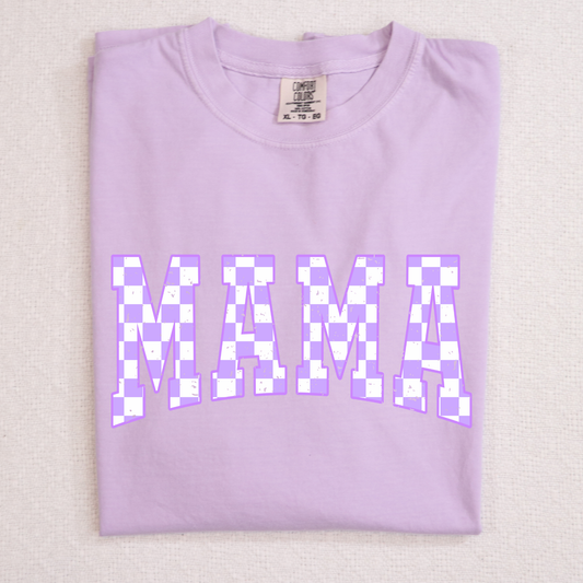 Mama (Purple Checkered) Full Color DTF Transfer