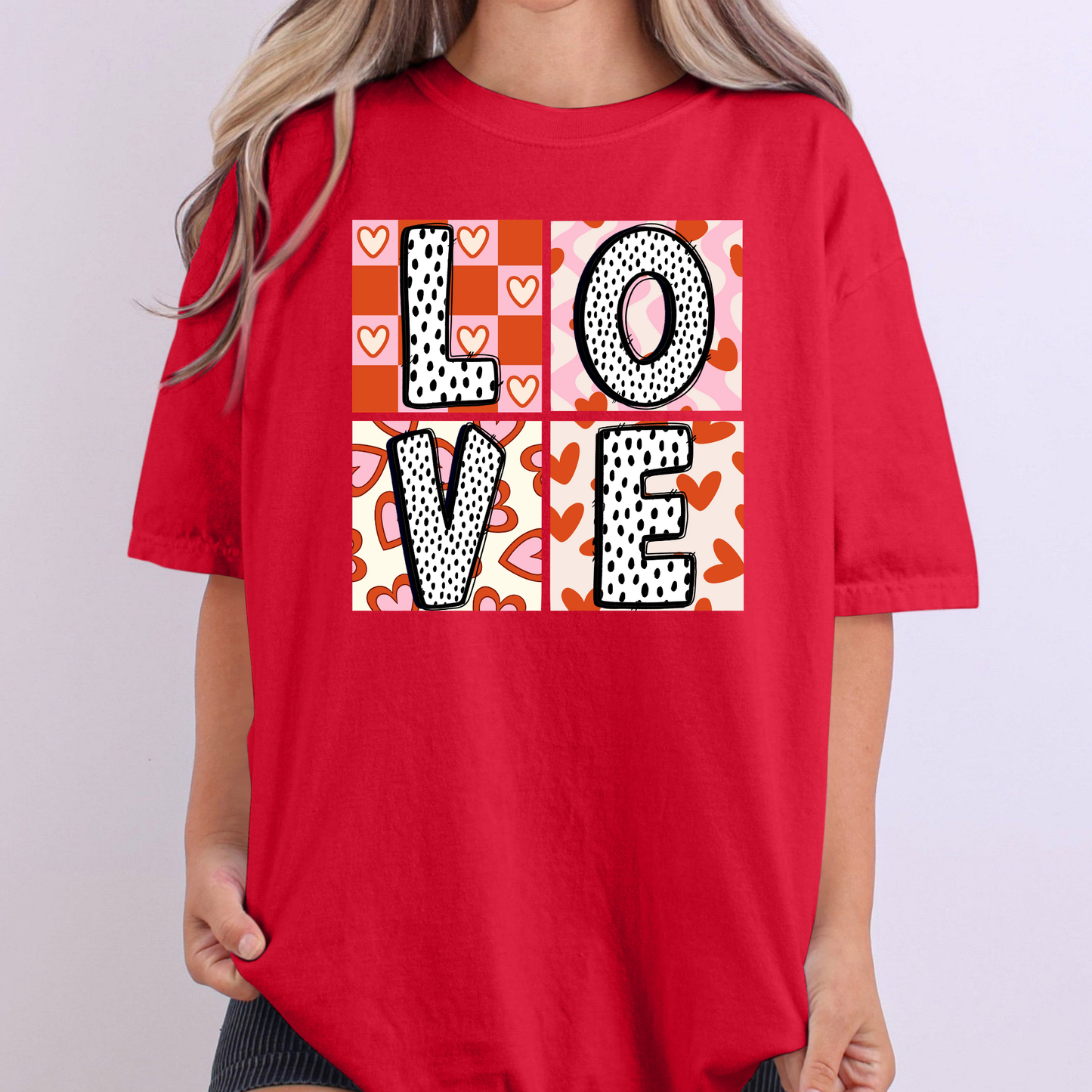 Love (Squares) Full Color DTF Transfer