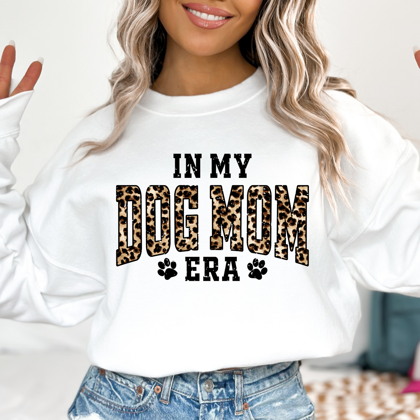 In My Dog Mom Era (Leopard) Full Color DTF Transfer