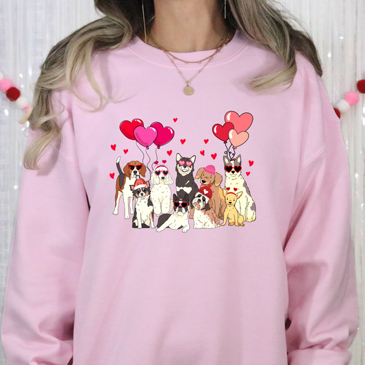 Valentines Dogs Full Color DTF Transfer