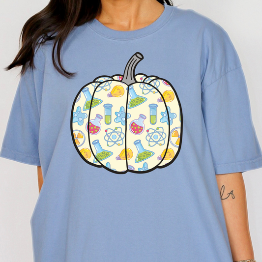 Science Teacher Theme Pumpkin Full Color DTF Transfer