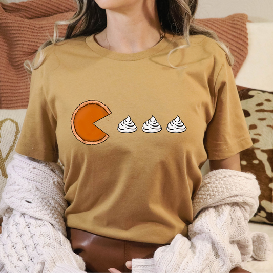 Pumpkin Pie Pac Man Full Color DTF Transfer