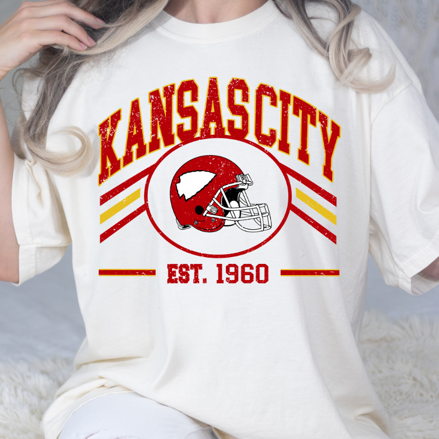 Kansas City Football (Helmet) Full Color DTF Transfer