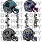 Helmet Sports Team(ALL TEAMS) Faux Rhinestone Helmet Full Color DTF Transfer
