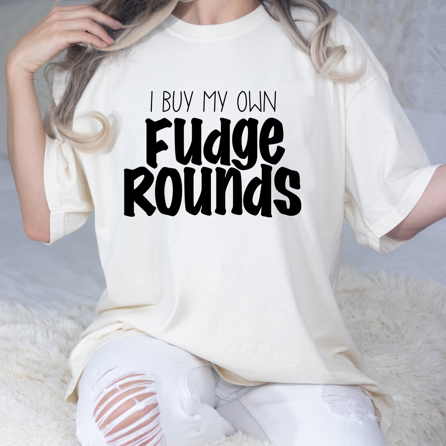 I Buy My Own Fudge Rounds Oliver Anthony Full Color DTF Transfer