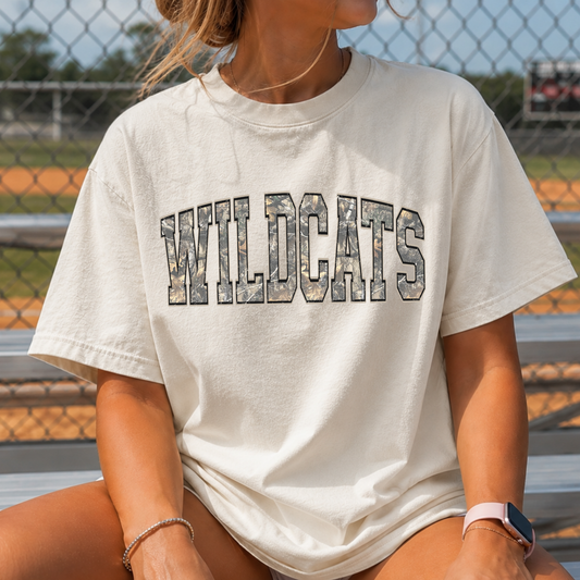 Camo Wildcats Full Color DTF Transfer