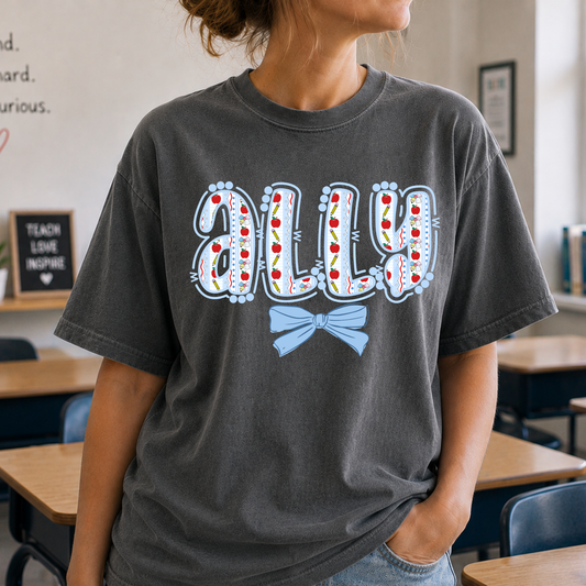 Apple/Pencil School Alpha Full Color DTF Transfer
