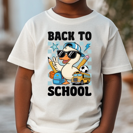 Back To School (Boy Duck) Full Color DTF Transfer