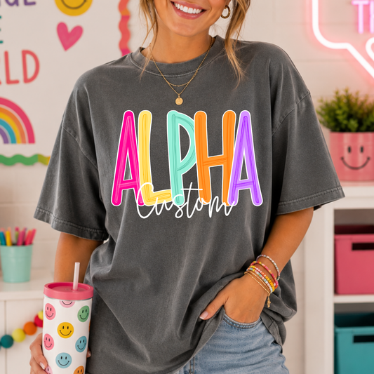 Color Pop Alpha Full Color DTF Transfer