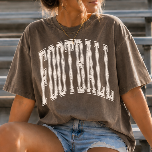 Football (Tall/Varsity Distressed) Full Color DTF Transfer