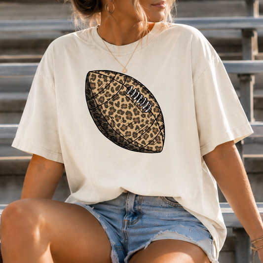 Leopard Football Full Color DTF Transfer