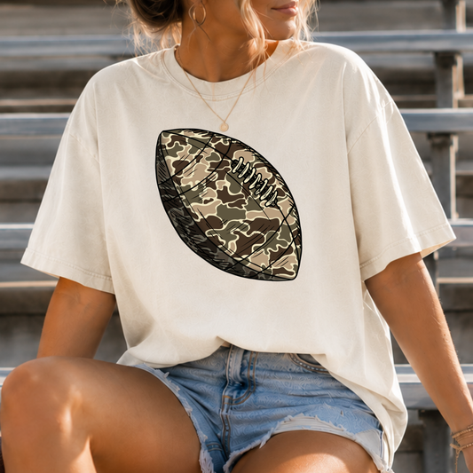 Camo Football Full Color DTF Transfer
